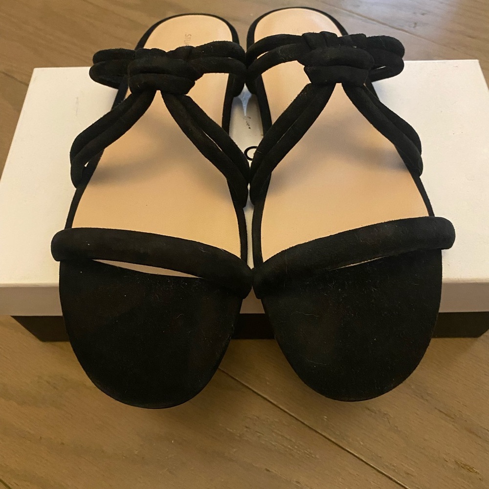 Stuart Weitzman Black Sandals Sleek Minimalist Design